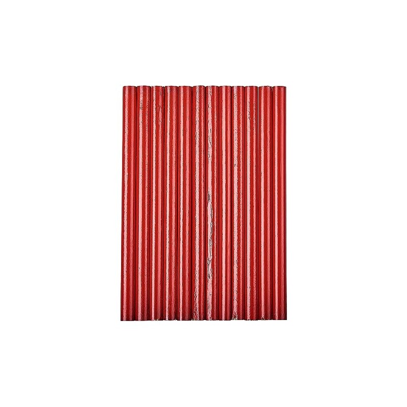 Mr. Gadget's Solutions 12Pcs Carpenter Pencils, Black Core Oval 2‑Head
