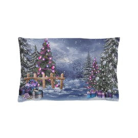 CafePress Christmas Landscape Pillow Case Standard Size Pillowcase, Lumbar Pillow Cover Fleece