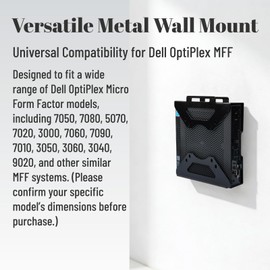 Bonscalate Metal Mini PC Mount Compatible with Dell OptiPlex Micro Form Factor – VESA Wall Mount, Under Desk & Behind Monitor Bracket, Fits MFF 3040 3050 3060 3070 5050 5060 5070 7050 7060 7080 7090