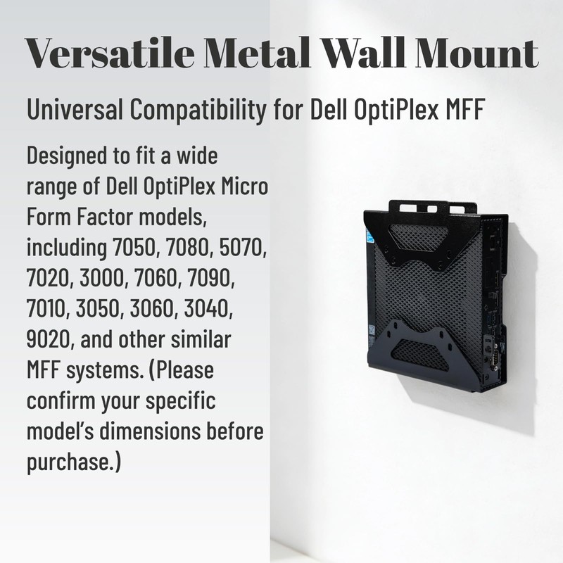 Bonscalate Metal Mini PC Mount Compatible with Dell OptiPlex Micro