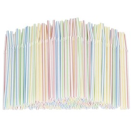 500 PCS Reusable Straws, 8" Long, Reusable Straws, Multiple Colors Straws, Suitable for Various Drinks, Coffee, Tea, Juices (500)