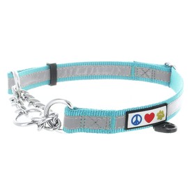 Pawtitas Chain Martingale Dog Collar Puppy Collar Reflective Dog Collar Training Dog Collar Behavioral Dog Chain Collar Collar Puppy Obedience Dog Collar Martingale Dog Collar