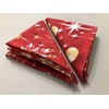 1KDreams Christmas Tablecloth with Red Background with Stars and Gold