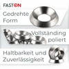 FASTON Rosettes Twisted M5 Stainless Steel A1 VA (Pack of