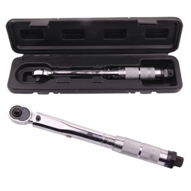 Holdfiturn Torque Wrench Square Drive Adjustable Wrenches, Ratchet Wrench with Double Scale Micrometer Chrome Vanadium Steel 5-25Nm Precision Torque Wrench Tool 1/4"