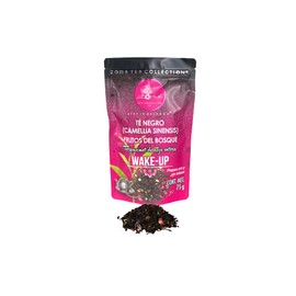 Zoma Tea Collection - WAKE-UP - Té Negro - Black Tea leaves - Gourmet de hoja entera - Frutos zarzamora arándano fresa - Energizante y estimulante - Breakfast Tea - infusión de té - 75gr