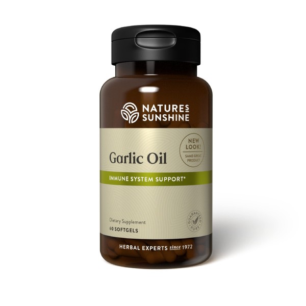 Nature's Sunshine Garlic Oil, 60 Softgel Capsules | Natural Immune Booster and a Powerful Antioxidant that Supports the Circulatory System
