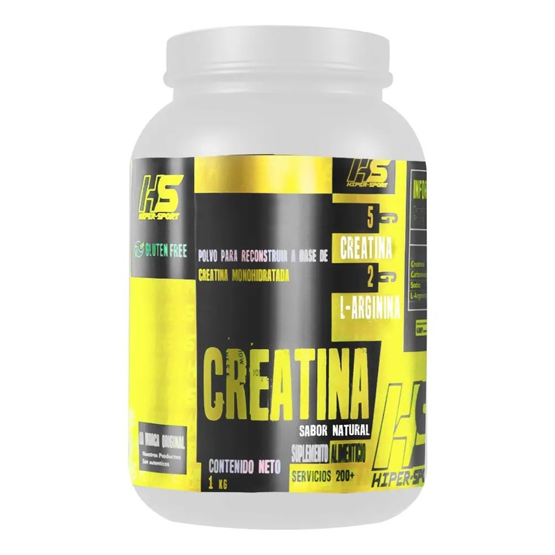 Creatina Monohidratada Hs 1kg 200 Servicios Hiper Sports Dro