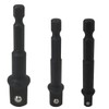 New DEARCOOL 3Pcs 1/4, 3/8, 1/2 inch Socket Adapters Fit