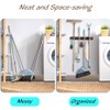Mop Broom Holder Wall Mount, Wood Broom Mop Hanger, Wall