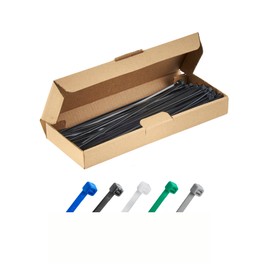 Cable Ties Pack of 100 Black 200mm x 2.5mm UV Resistant Multipurpose Cable Ties for Outdoor and Indoor Use Cable Management for Home, Office, Garden, Garage, Workshop, Fences