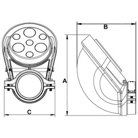 Morris Products Aluminum Service Entrance Cap – Clamp On Caps – For Pulling Service Drop Conductors, Rigid Conduit, IMC, E.M.T. – Heavy Duty Pressure Clamp – Weather Resistant – 2”
