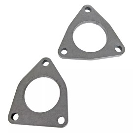 Summit Racing Exhaust Flange Steel 2.5 in. Pipe Diameter Natural GM LS Truck Pair