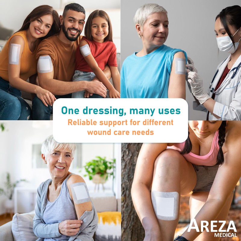 Areza Medical - Bordered Gauze Island Dressing - Wound Dressing