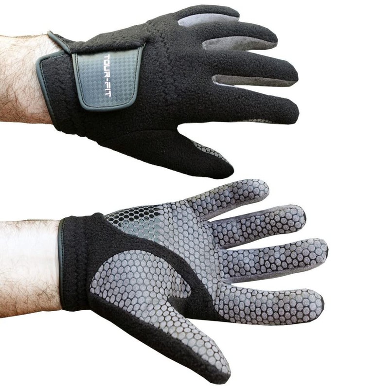 Tour Fit Winter Golf Gloves (Mens Black, Large)