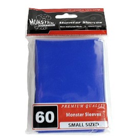 Sleeves - Monster Protector Sleeves - Smaller Size Gloss Finish - Blue (Fits Yugioh and Other Smaller Sized Gaming Cards)
