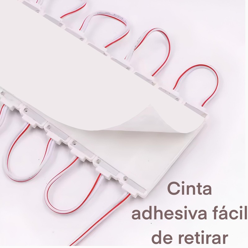 Tira Modulo Luz 3 Led Impermeable Pared Publicidad Iluminacion Auto