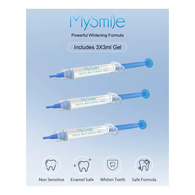 Mysmile. Repuesto Bolígrafo Gel Blanqueador De Dientes 3pack