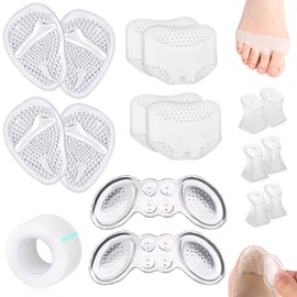 Almohadillas para Pies, Protectores de Tacón Alto,17Pcs Plantillas de Gel Elástico Antideslizante para Zapatos de Tacón, Almohadillas para Pies Amortiguadoras Aliviar el Dolor de Pies para Mujer y Hombre (10)