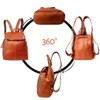 Woodland Leathers Genuine Leather anti theft backpack for women, Medium