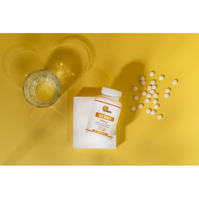 Sowelo Vitamin K2 MK7, 200 mcg, Dietary Supplement, Protects the