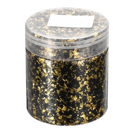 uxcell Gold Foil Flakes for Resin, 3g Metallic Foil Flakes, Imitation Gold Foil Flakes Metallic Leaf for Nail Art, Resin Art, Crafts, Painting, Candle and Jewelry Making, Black Gold