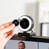 Hama Webcam with Light, Remote Control, Zoom, Mobile (QHD 2K