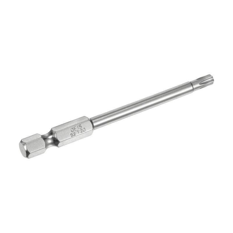 sourcing map T20 Security Torx Bit 1/4" Hex Shank 3"
