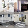 iMomwee Black Stair Handrail 16 Inch, Outdoor Handrail for 1-2