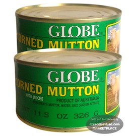Globe Corned Mutton with Juices (Pack of 2 x 11.5 Oz) HALAL Corned Mutton is delicious and makes a great meal | Imported from Australia #1 Seller