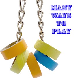 Mandarin Bird Toys by M&M 8007 Pk20 1 Inch Ring Donut - Classic Compressed Cardboard Chewable Bird Foot Toys, Easy for Pets to Grab and Chew, Great for Small Size Birds Cockatiels Budgies