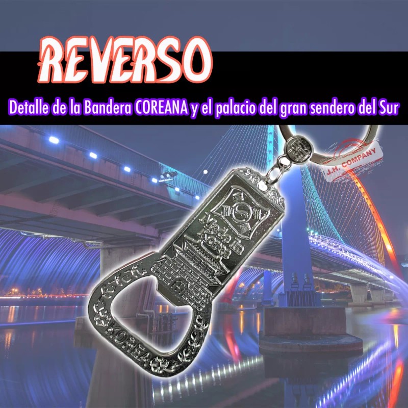 J.H. Company Destapador Llavero Figura Tradicional Coreana Souvenir A9