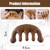 Wooden Scalp Massage Comb Natural Wide Tooth Hair Tool Meridian