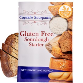 Gluten Free Sourdough Starter - 100+ Year Old Dehydrated Heirloom Style Sourdough Starter Kit for Sourdough Bread, Pizza, Buns, Pancakes, Muffins | Easy to Use | Beginner Friendly