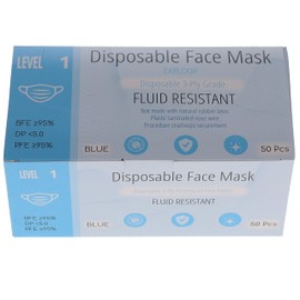 House Brand Dentistry 109111 3-Ply Earloop Face Masks Blue 50/Bx