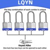 Padlocks with Same Key, LQYN 24 Pcs Laminated Keyed Padlock
