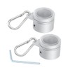 Anxingo 2Pcs Aluminum Alloy Flagpole Rotating Mounting Rings 360 Degree