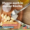 kjøk Premium Garlic Press - Zinc Alloy in Shiny Chrome
