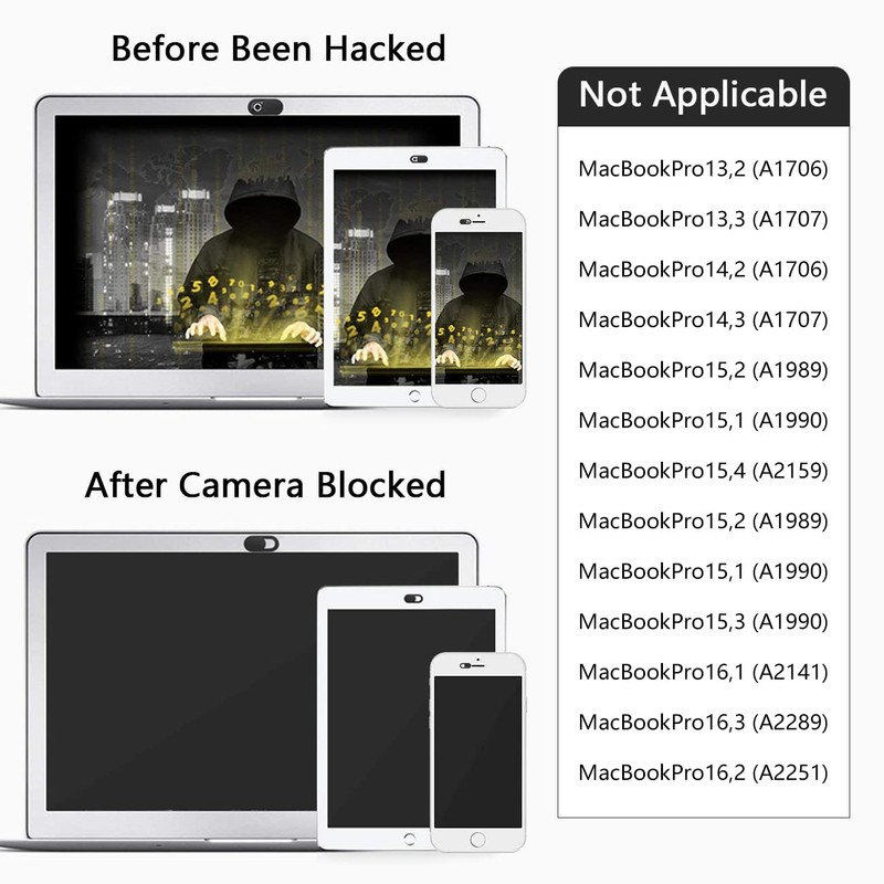 ivoler [6 Pack] Webcam Cover Slider for Privacy, 0.027in Ultra