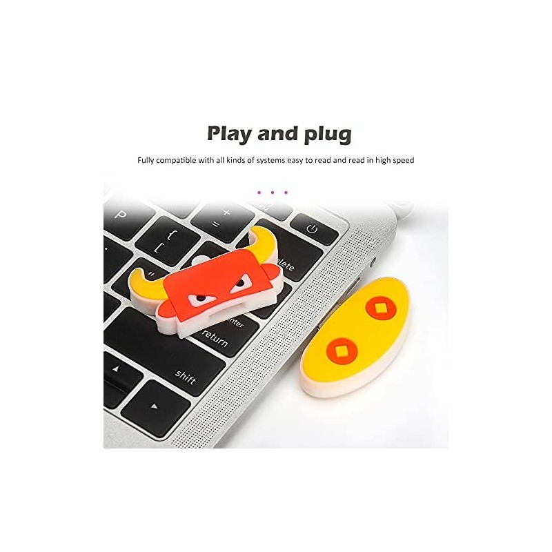 BORLTER CLAMP 32 GB USB Flash Drive Cute Bull Pattern