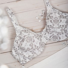 Bali womens Passion For Comfort Minimizer Underwire Bra, Silver Lace Print, 36DDD