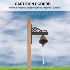 1pc Wrought Iron Bell Doorbell Wall Shelf Brackets Iron Gate Bell Hanging Wall Bell Dinner Party