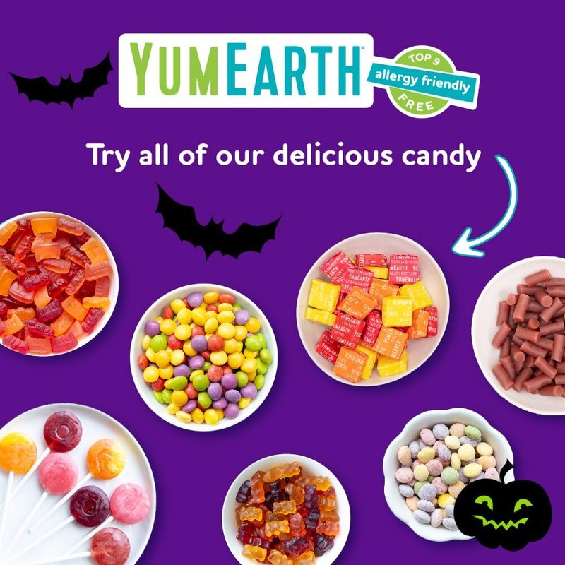 YumEarth Assorted Organic Lollipops 40 Count Vegan Gluten Free Allergy