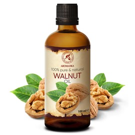 Walnut Oil 100 ml - Juglans Regia - Cold Pressed - Refined - Pure and Natural - Carrier Oil - Walnut Oil for Skin - Body Care - Beauty - Hair Care - Nail Care - Hair Oil Dry Hair