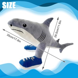 HBSFBH Tung Tung Tung Sahur Plush, Tralalero Tralala Plush, Tun-g Tun-g Tun-g Sahur Plush Toy, Italian Brain Red Cuddly Toy, Tralalero Tralala Figure Plushs, Soft Stuffed Animal Plush Toy for Children