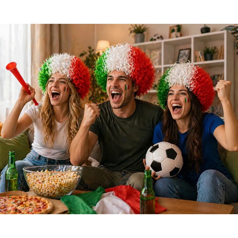 Peluca Tricolor México Mundial Para Fiestas Y Disfraces