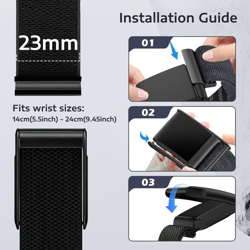 Yeahxing Nylon Sport Band Compatible with Whoop 5.0/One/Peak/MG/Life – Breathable
