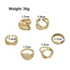 Chunky Gold Stackable Rings for Women Adjustable Round Dome Ring
