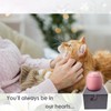 Umberdom Matte Ceramic Cat Ashes Urn, Pink, Large