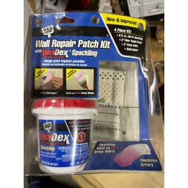 DAP NEW DAP WALL REPAIR PATCH KIT WITH DRY DEX SPACKLING   8 OZ